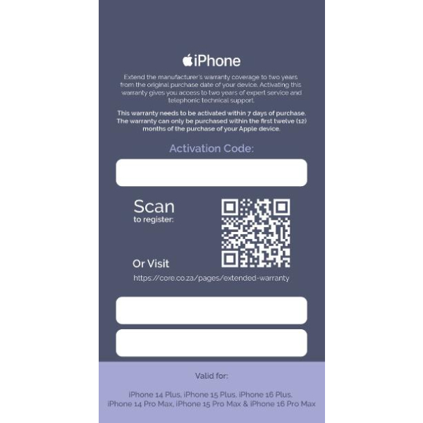 Apple Extended Warranty : iPhone 14 Plus, 15 Plus, 16 Plus, iPhone Air & iPhone 14 Pro Max, 15 Pro Max, 16 Pro Max, 17 Pro Max - Image 3