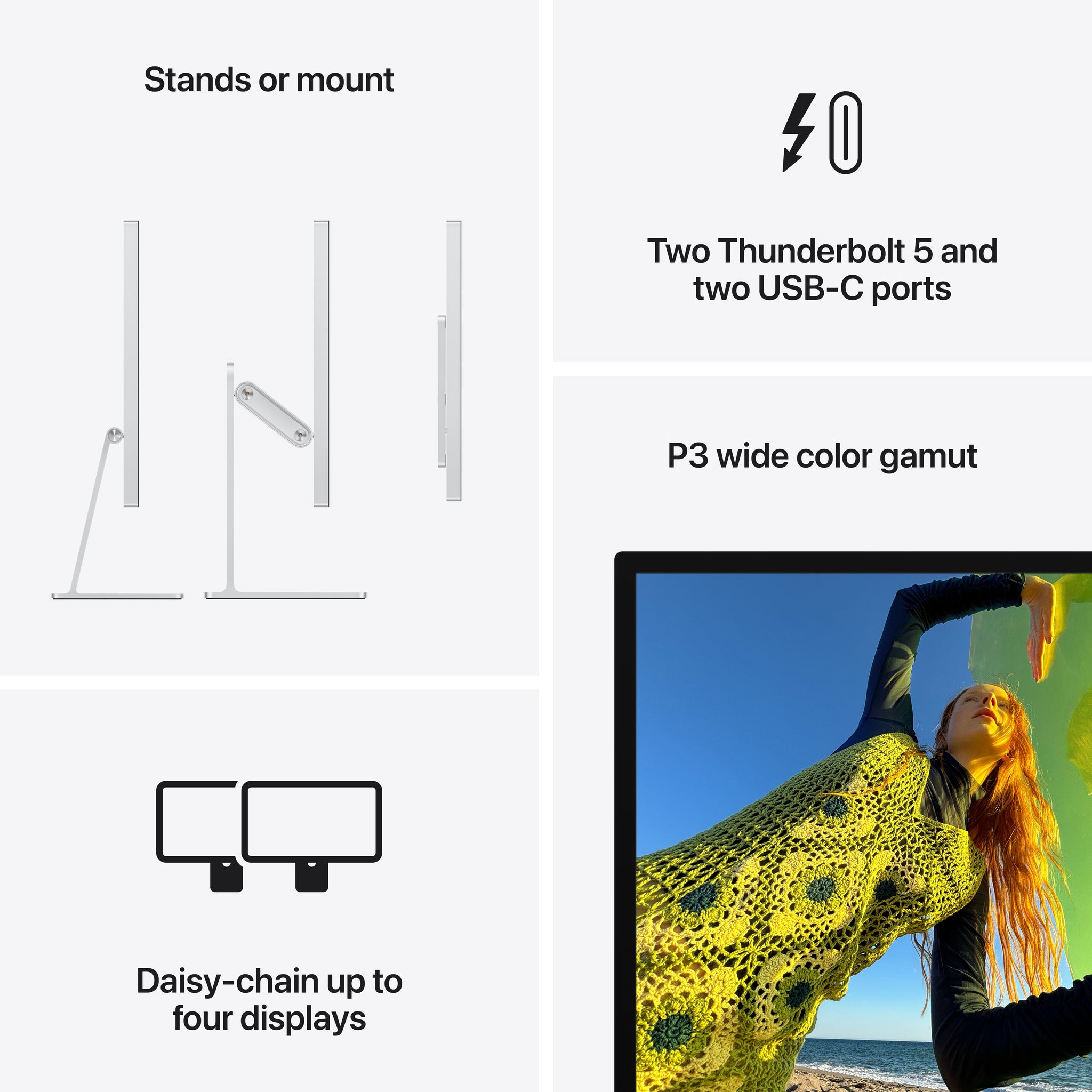 Apple Studio Display - Nano-texture glass, Tilt-adjustable stand - MFF14SO/A - Image 8